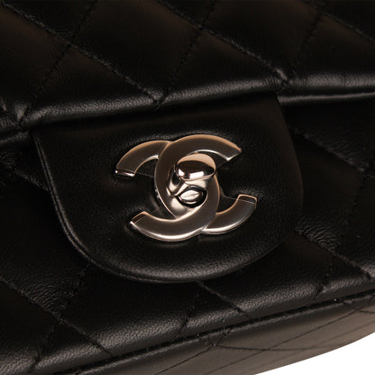 Chanel Classic Flap Lambskin Black Shoulder Bag Style 225
