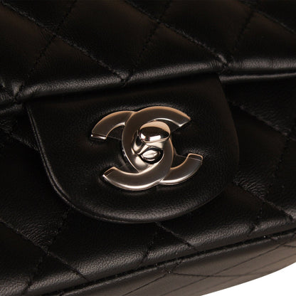 Chanel Classic Flap Lambskin Black Shoulder Bag Style 220