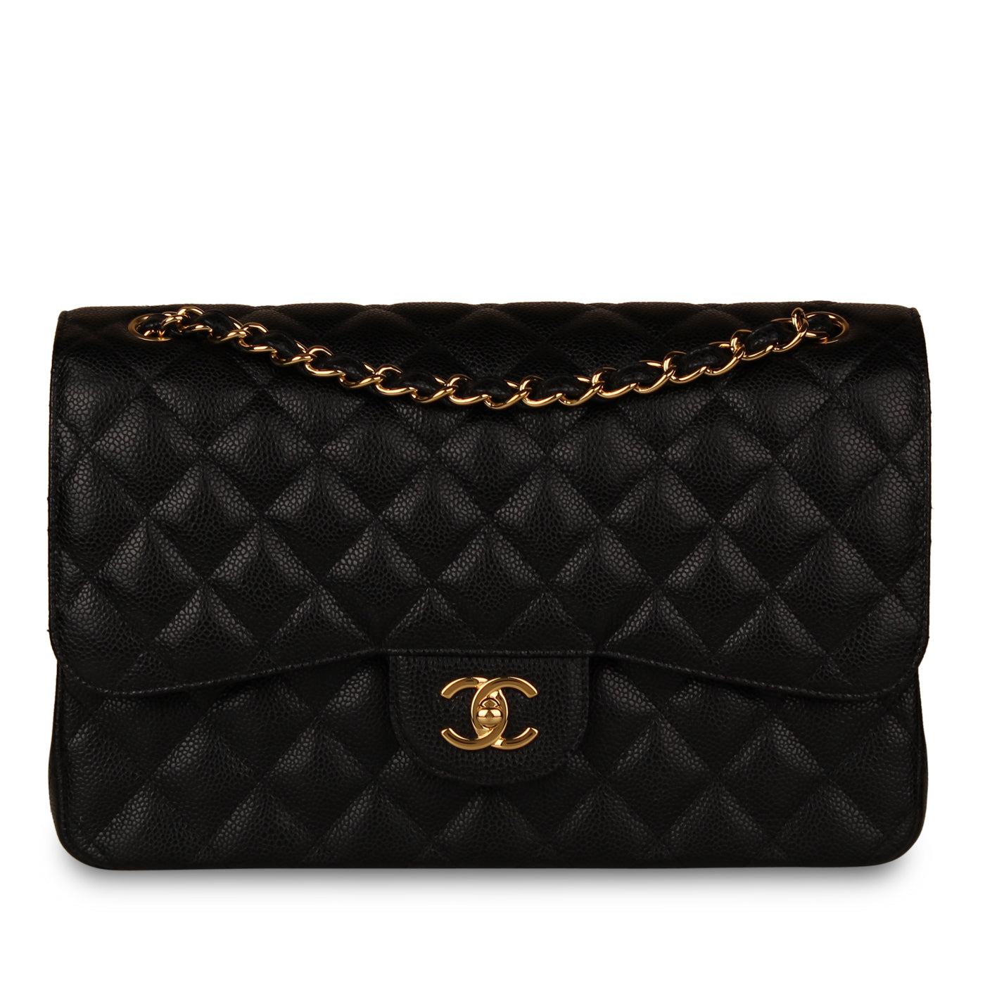 Chanel Classic Flap Caviar Black Shoulder Bag Style 23