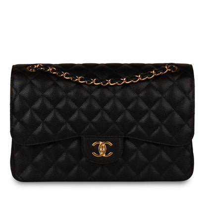 Chanel Classic Flap Caviar Black Shoulder Bag Style 23