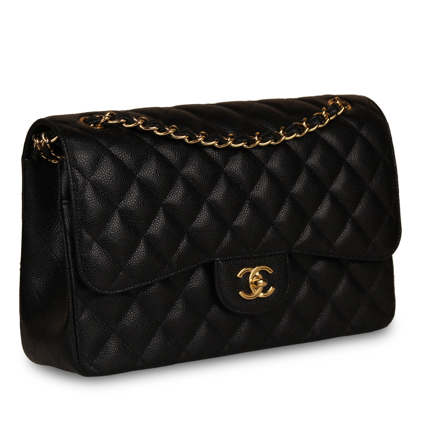 Chanel Classic Flap Caviar Black Shoulder Bag Style 23