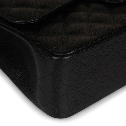 Chanel Classic Flap Caviar Black Shoulder Bag Style 23