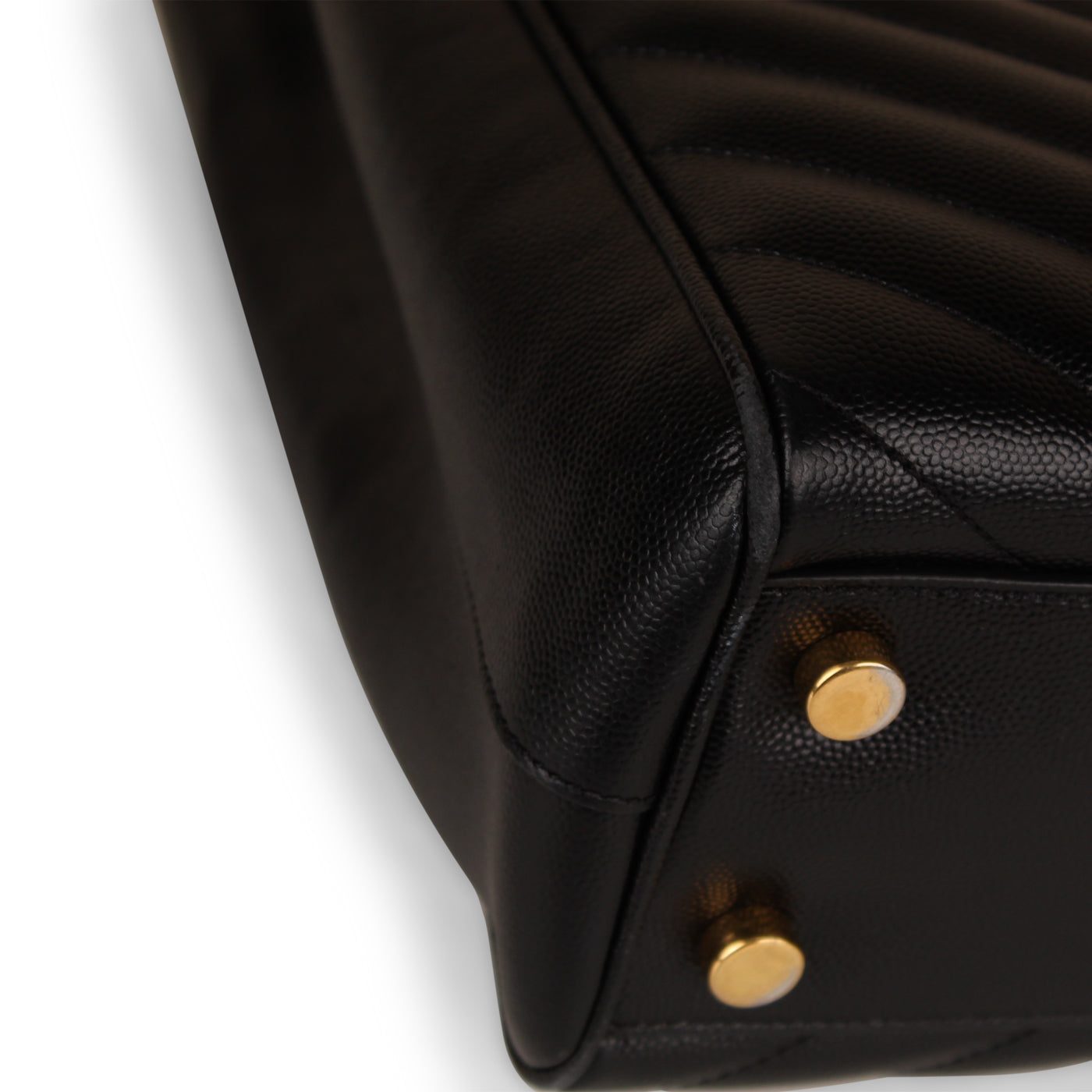 Saint Laurent Cassandre Leather Black Tote Bag