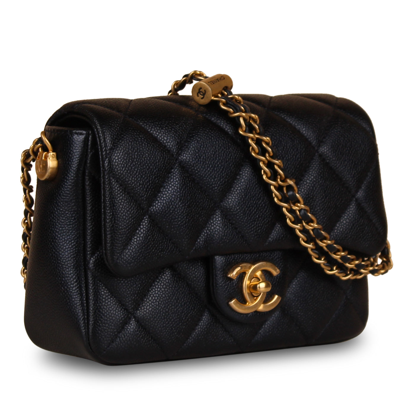 Chanel Classic Flap Caviar Black Shoulder Bag Style 3