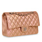 Chanel Classic Flap Lambskin Silver Shoulder Bag Style 19