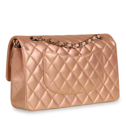 Chanel Classic Flap Lambskin Silver Shoulder Bag Style 19