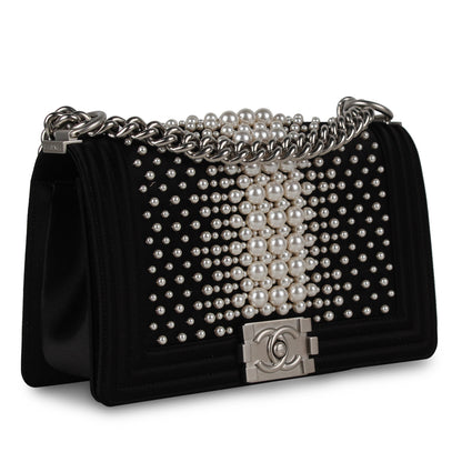 Chanel Pearl Satin Boy Bag - Old Medium