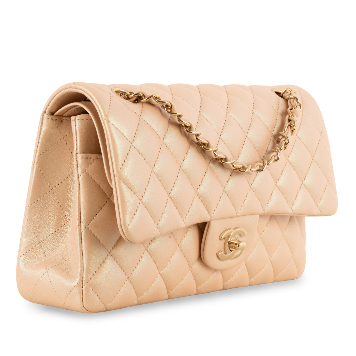 Chanel Classic Flap Lambskin Gold Shoulder Bag Style 36