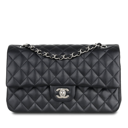 Chanel Classic Flap Lambskin Black Shoulder Bag Style 116