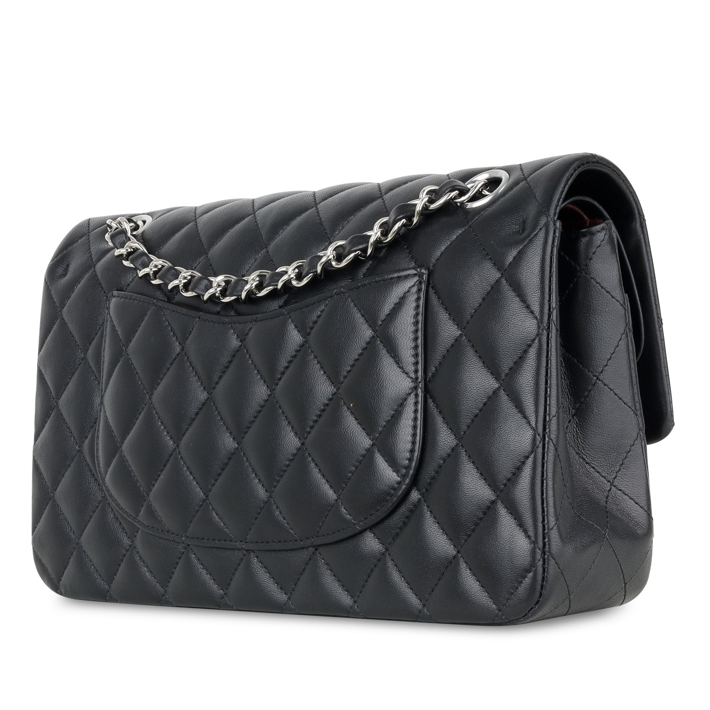 Chanel Classic Flap Lambskin Black Shoulder Bag Style 116