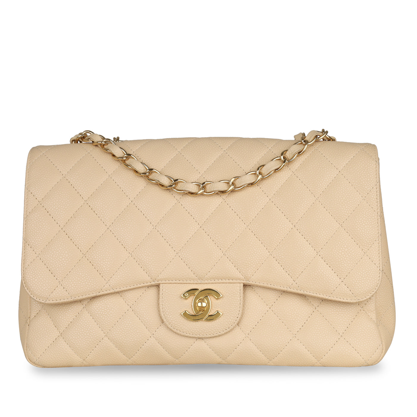 Chanel Classic Flap Caviar Gold Shoulder Bag Style 8