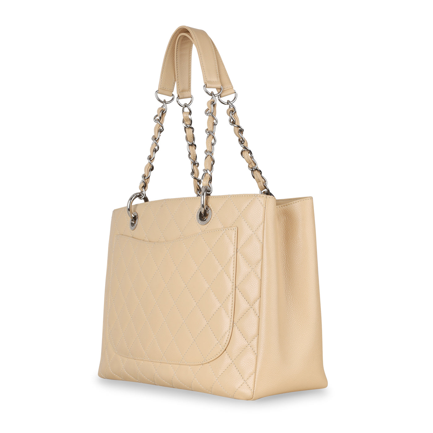 Chanel Shopping Tote Caviar Silver Tote Bag Style 2