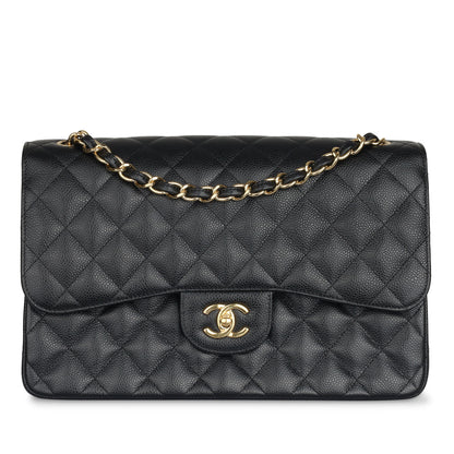 Chanel Classic Flap Caviar Black Shoulder Bag Style 17
