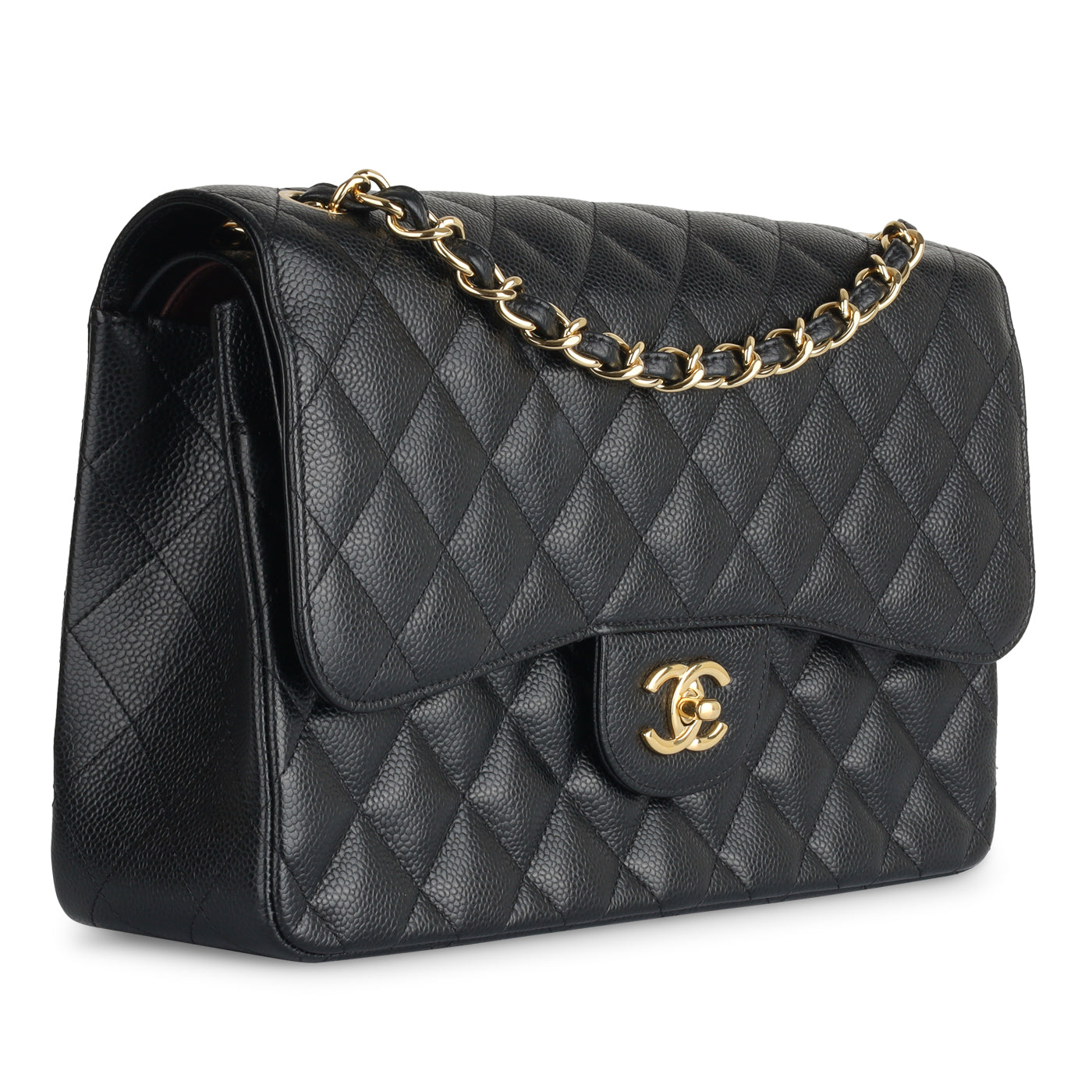 Chanel Classic Flap Caviar Black Shoulder Bag Style 17