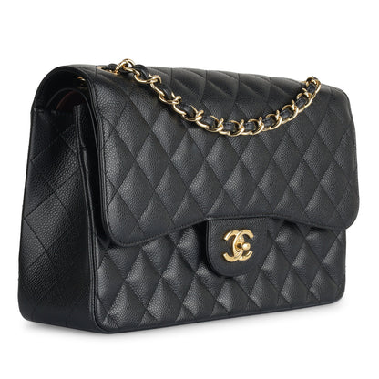 Chanel Classic Flap Caviar Black Shoulder Bag Style 17