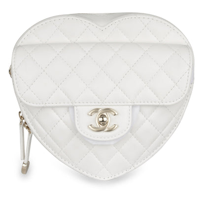 Chanel Large Heart Bag - White