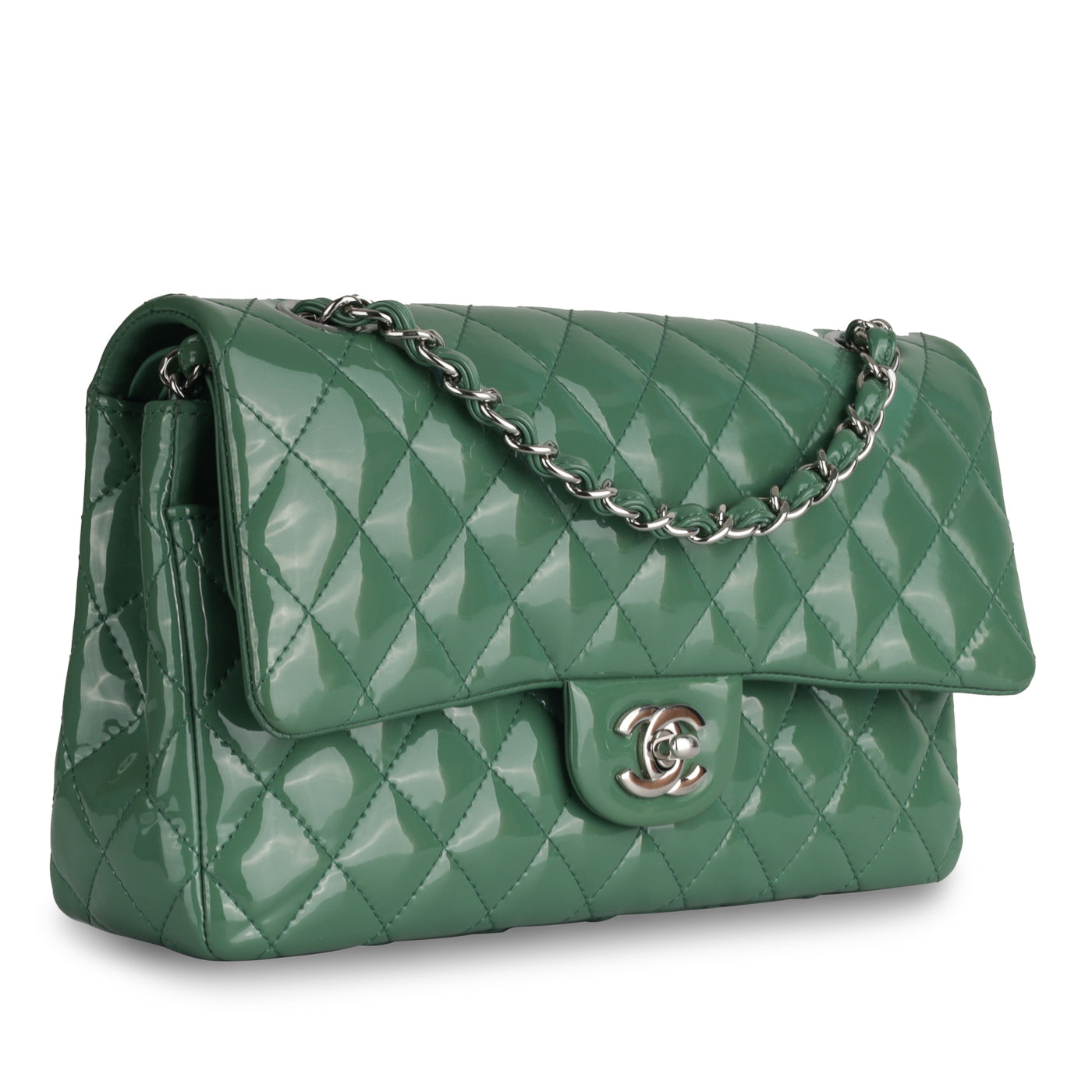 Chanel Classic Flap Patent Leather Black Shoulder Bag Style 3