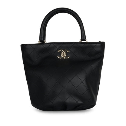 Chanel Lambskin Black Tote Bag Style 2