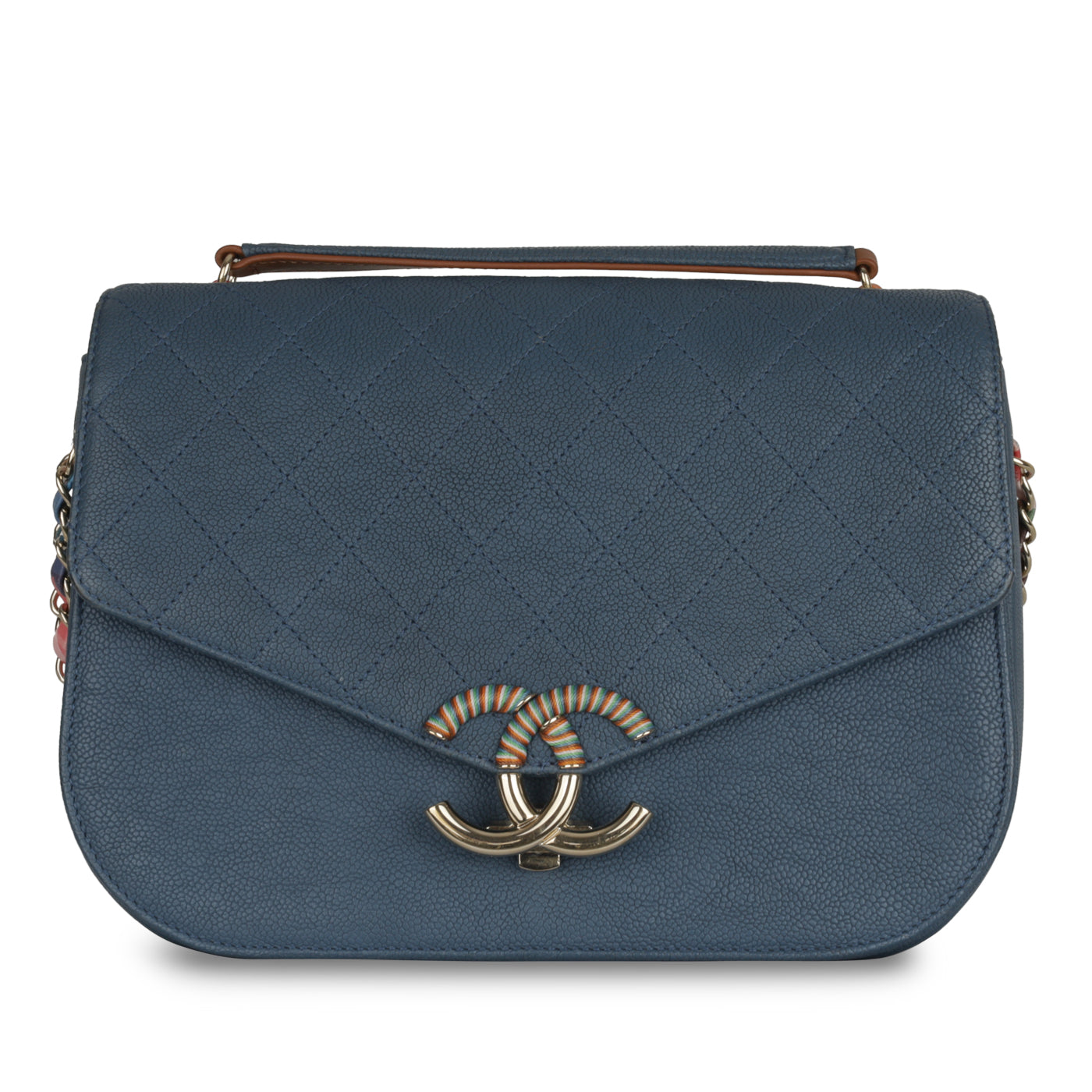 Chanel Classic Flap Caviar Gold Shoulder Bag Style 40