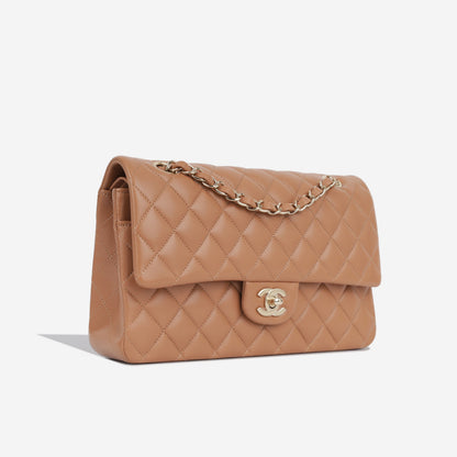 Chanel Classic Flap Lambskin Brown Shoulder Bag Lambskin