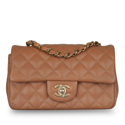 Chanel Classic Flap Lambskin Gold Shoulder Bag Style 75