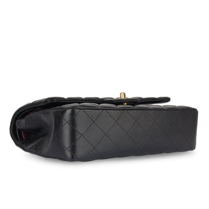 Chanel Classic Flap Lambskin Black Shoulder Bag Style 113