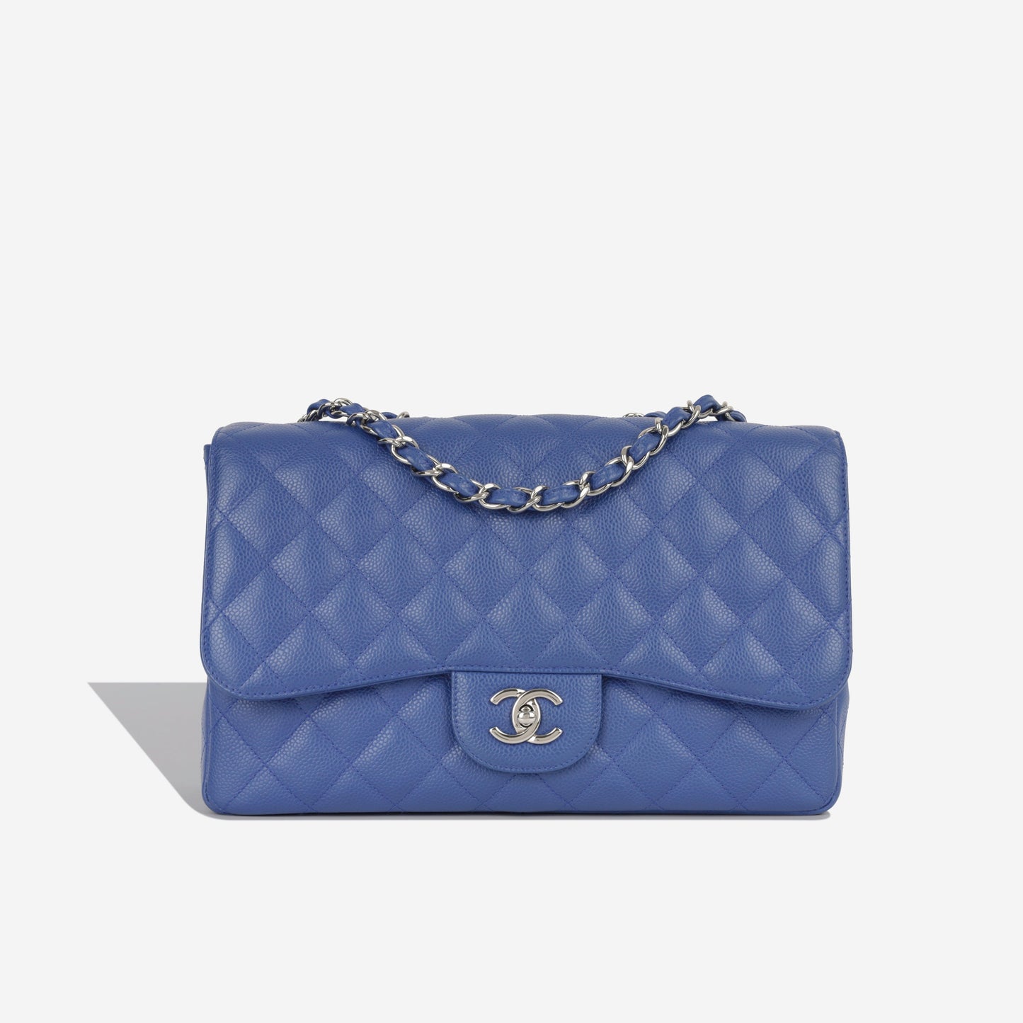 Chanel Classic Flap Caviar Silver Shoulder Bag Style 2