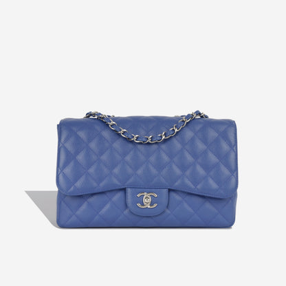 Chanel Classic Flap Caviar Silver Shoulder Bag Style 2
