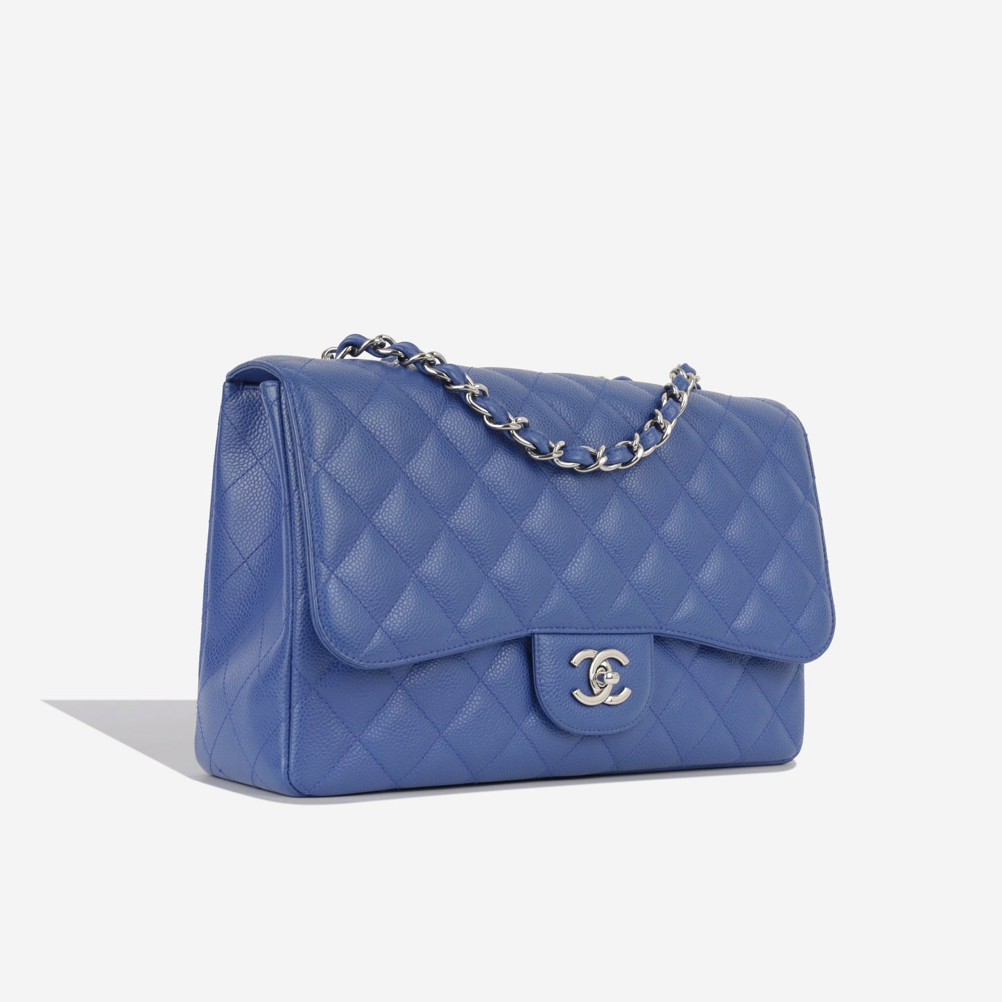 Chanel Classic Flap Caviar Silver Shoulder Bag Style 2