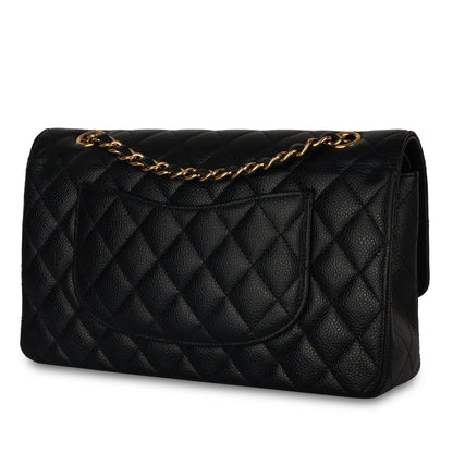 Chanel Classic Flap Lambskin Black Shoulder Bag Style 112