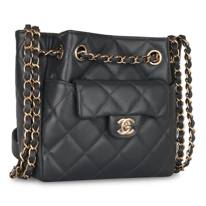 Chanel Gabrielle Caviar Black Shoulder Bag