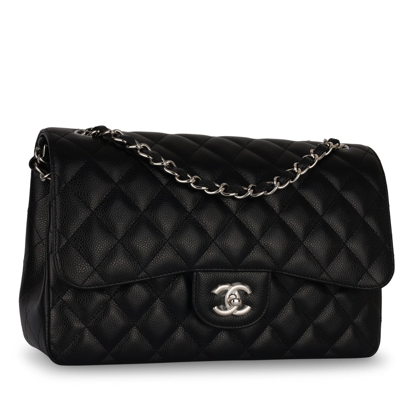 Chanel Classic Flap Lambskin Black Shoulder Bag Style 43