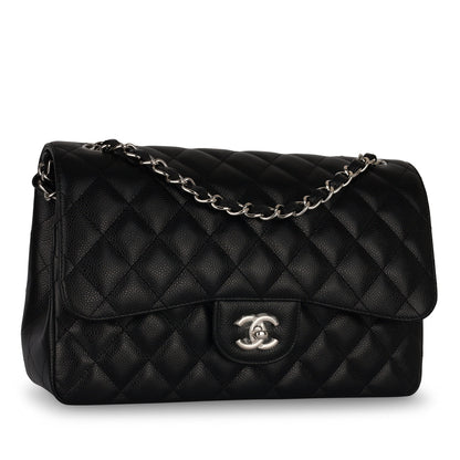 Chanel Classic Flap Lambskin Black Shoulder Bag Style 43