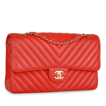 Chanel Classic Flap Lambskin Gold Shoulder Bag Style 34