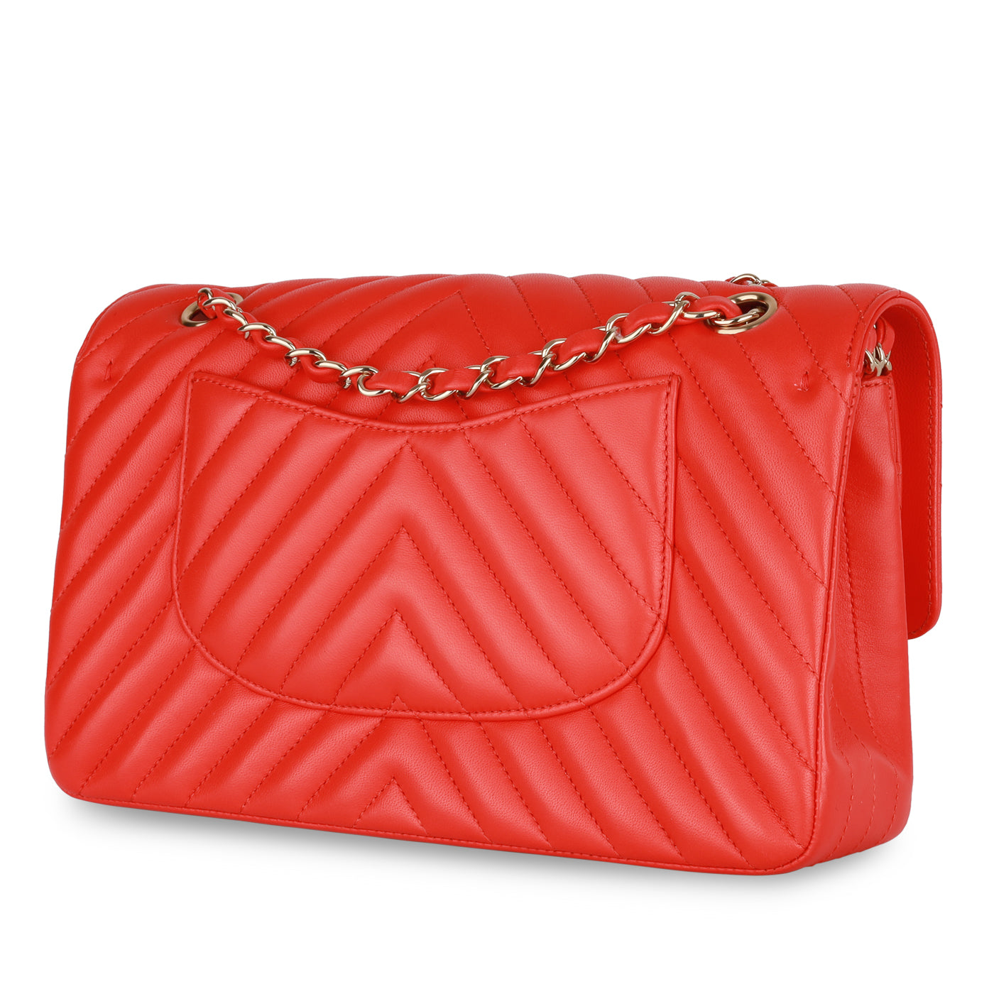 Chanel Classic Flap Lambskin Gold Shoulder Bag Style 34