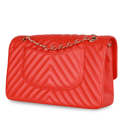 Chanel Classic Flap Lambskin Gold Shoulder Bag Style 34