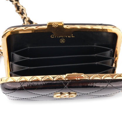 Chanel Patent Leather Black Handbag Patent Leather