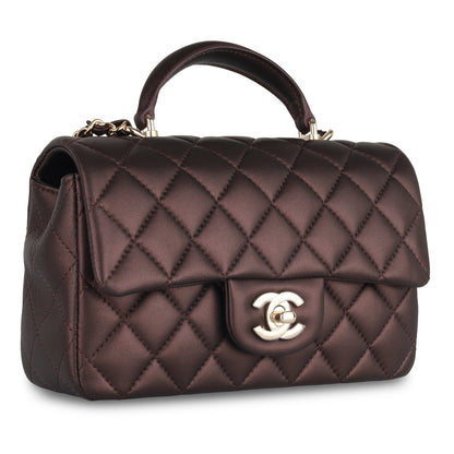 Chanel Classic Flap Lambskin Brown Shoulder Bag Style 6