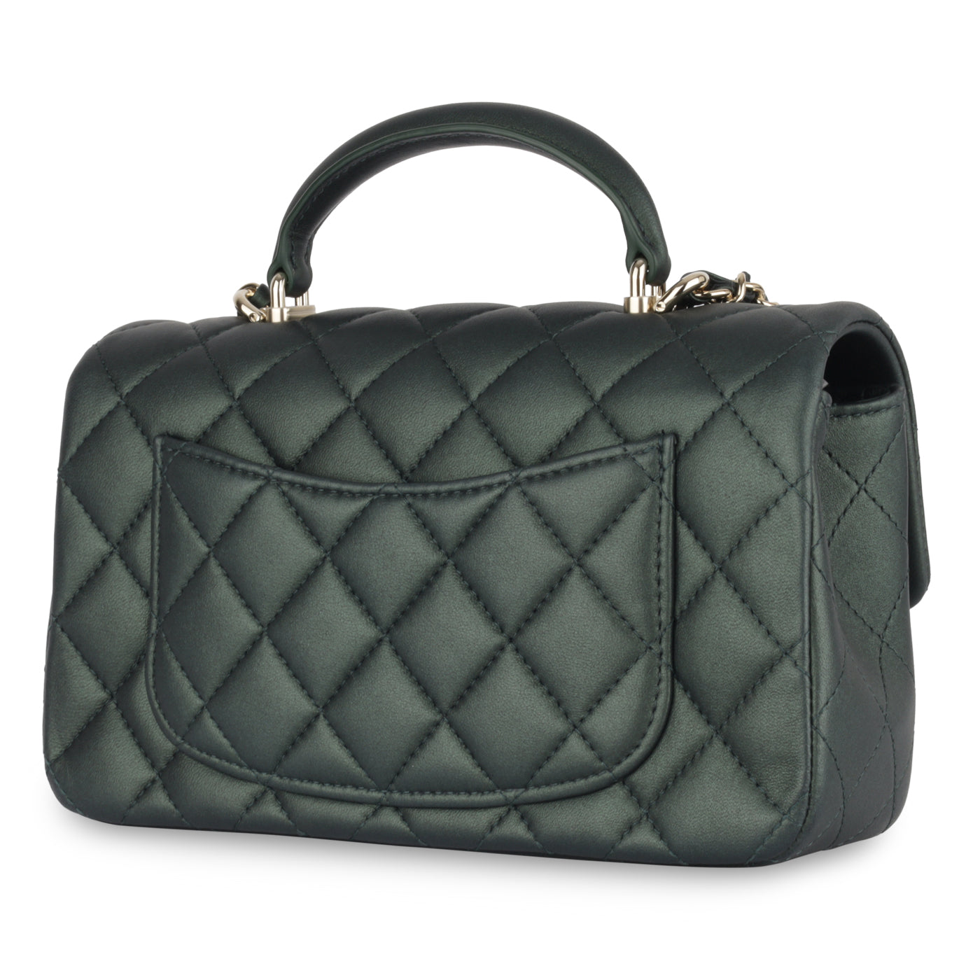 Chanel Classic Flap Lambskin Gold Shoulder Bag Style 71