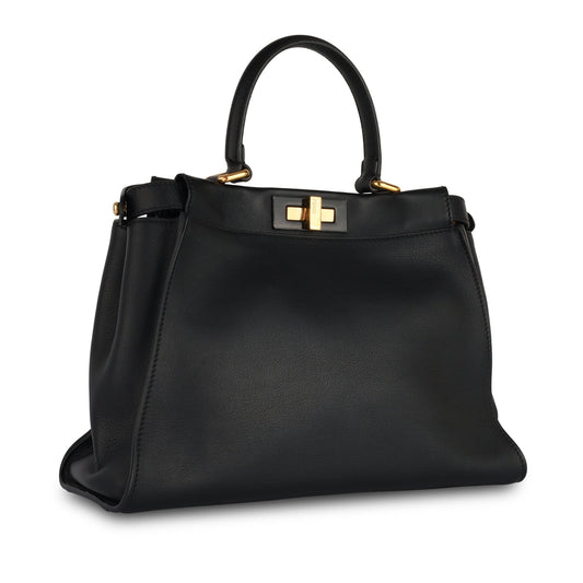 Fendi Peekaboo Leather Red Handbag Style 53