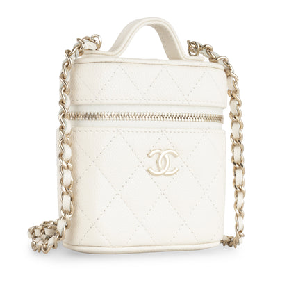 Chanel Vanity Caviar Gold Clutch Style 5