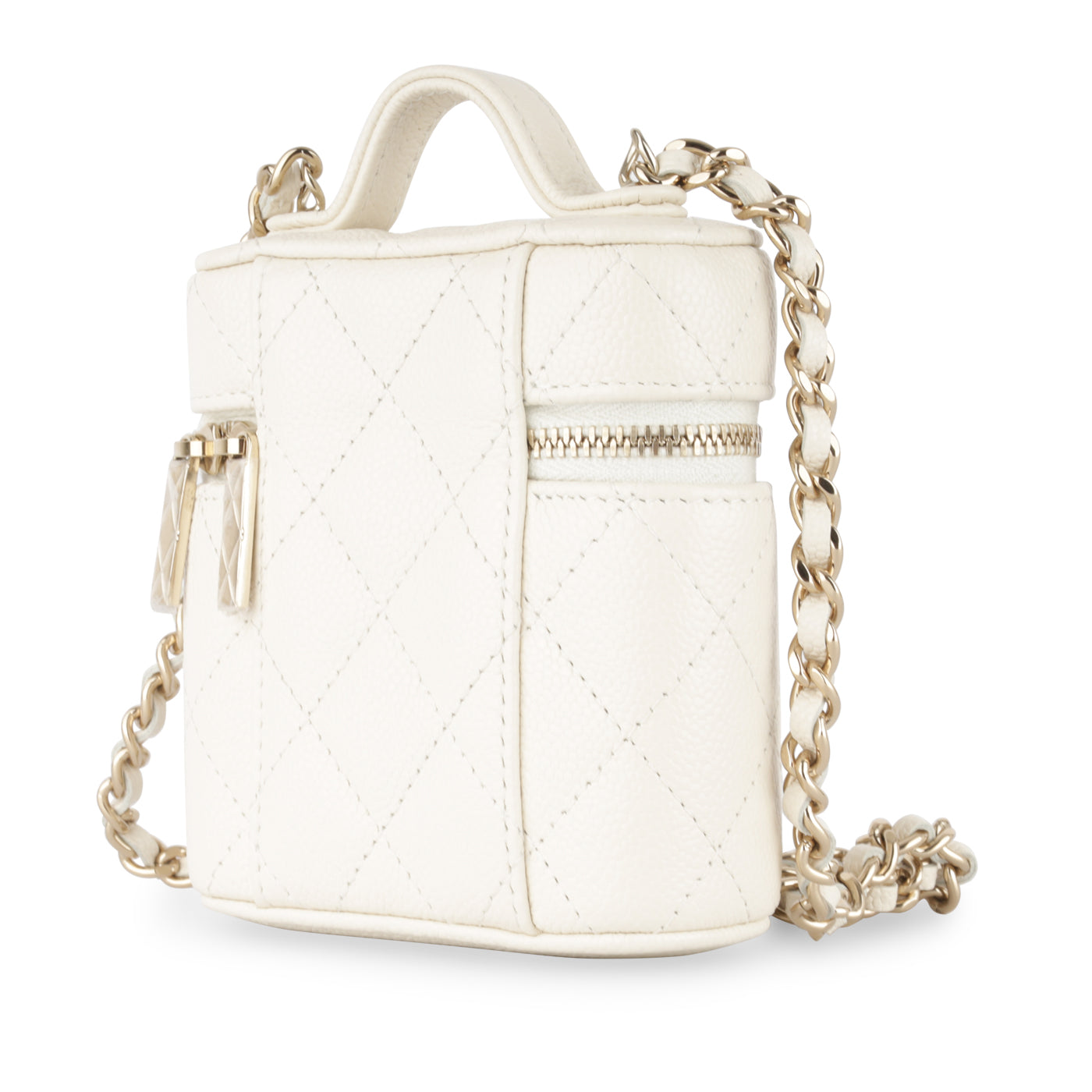 Chanel Vanity Caviar Gold Clutch Style 5