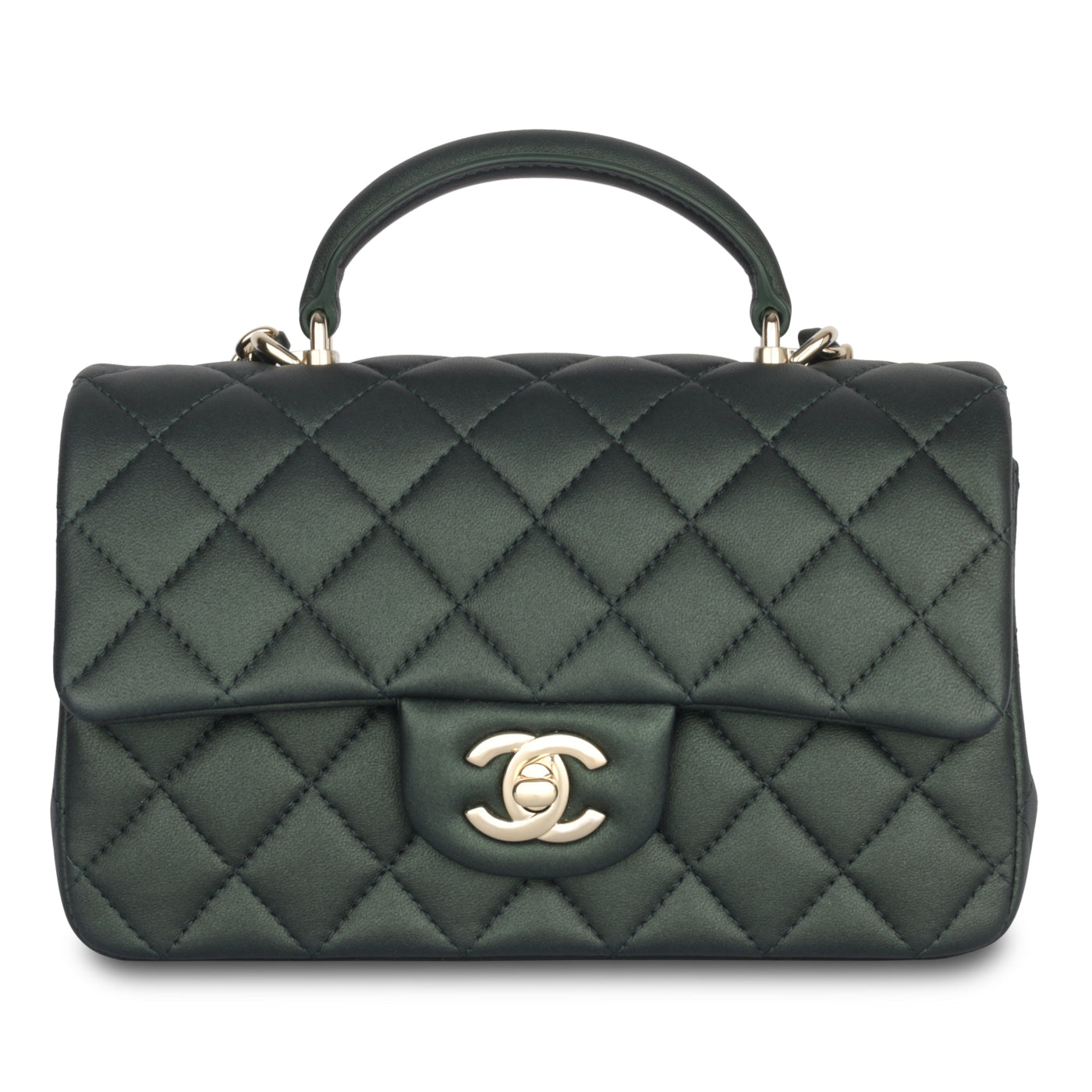 Chanel Classic Flap Lambskin Gold Shoulder Bag Style 69