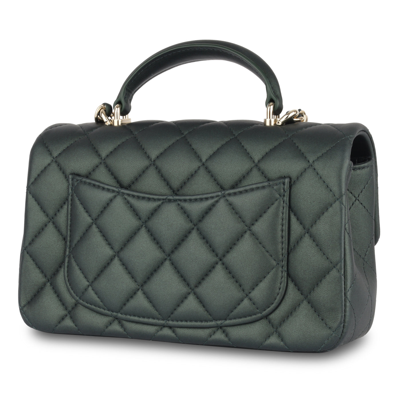 Chanel Classic Flap Lambskin Gold Shoulder Bag Style 69