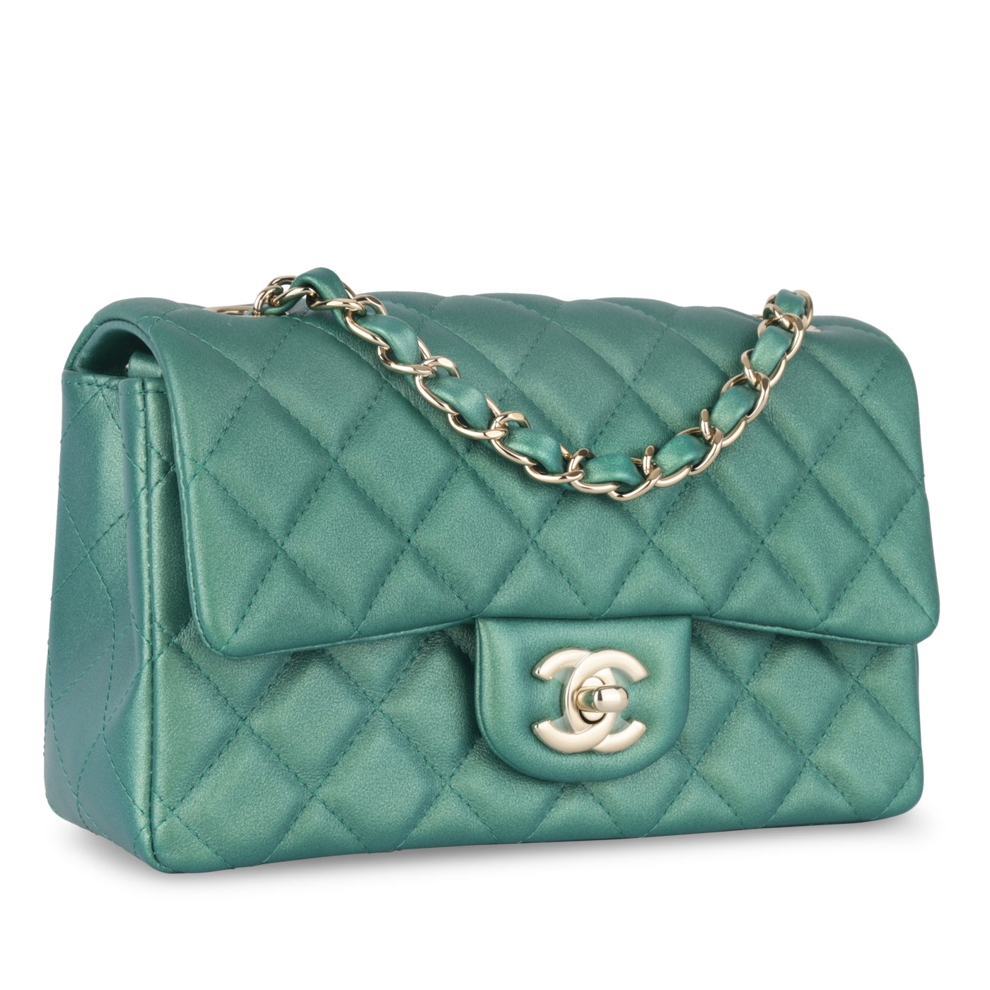 Chanel Classic Flap Lambskin Gold Shoulder Bag Style 68