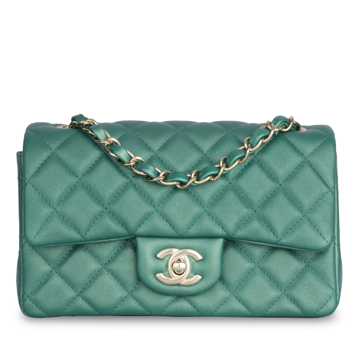 Chanel Classic Flap Lambskin Gold Shoulder Bag Style 68