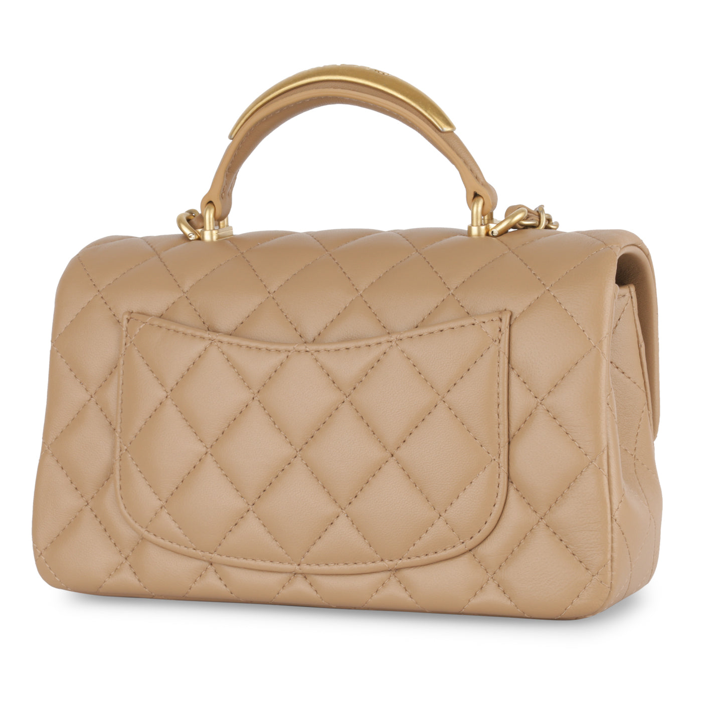 Chanel Classic Flap Lambskin Gold Shoulder Bag Style 70