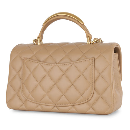 Chanel Classic Flap Lambskin Gold Shoulder Bag Style 70