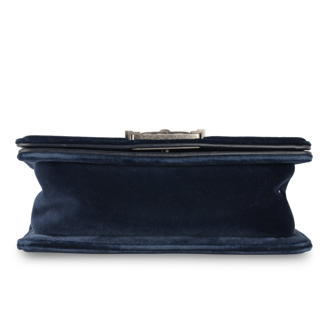 Chanel Boy Bag Leather Navy Shoulder Bag