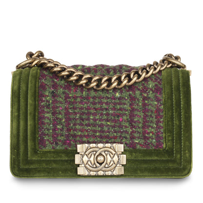 Chanel Boy Bag Tweed Black Shoulder Bag